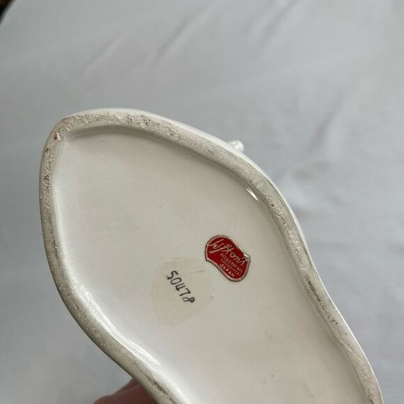 Lefton Pixie Fairy Elf Iridescent Luster Elf Boot Shoe Planter 6” X 4 Vtg Japan - Picture 9 of 9